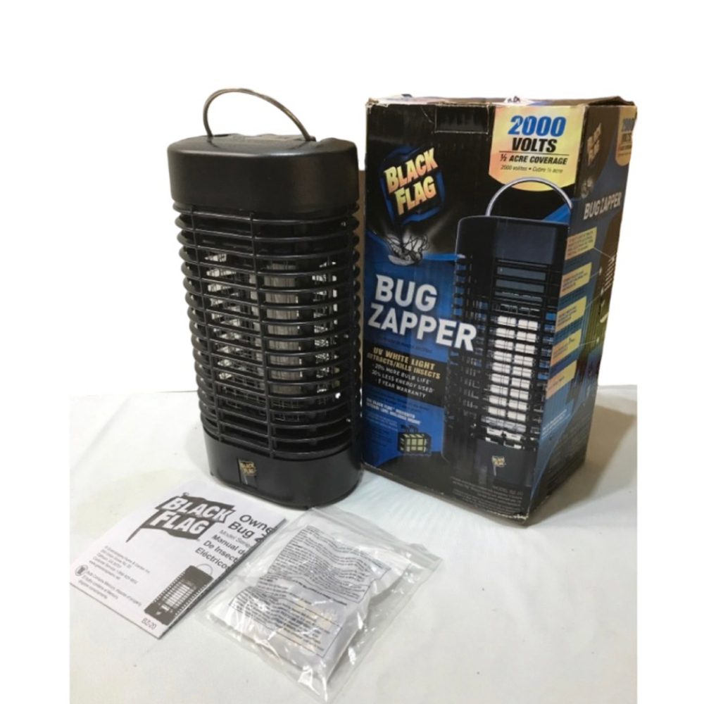 Black Flag Bug Zapper 2000 Volts UV White Light Gorpcore Outdoor Utility Aesthet